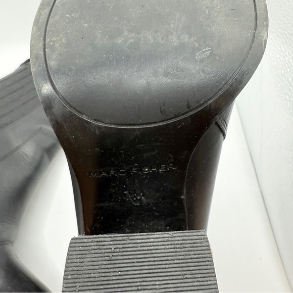 Marc Fisher Marela Black Leather Ankle Boots - Picture 9 of 9